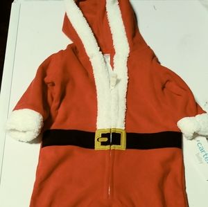 Carters Baby Santa Zip up Jumpsuit Size 9 Months